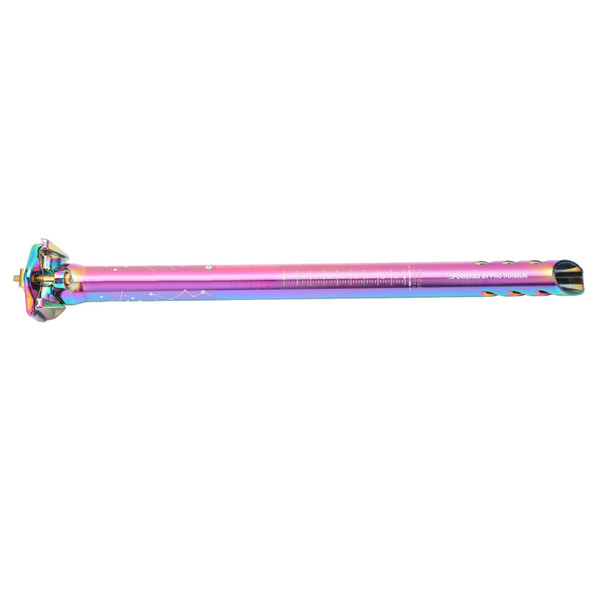 Bike Seatpost Double Track Anti Skid Slot Clear Scale CNC Cutting Aluminum Alloy Road Bike Seatpost for Mountain Bikes Dazzling 27.2mm