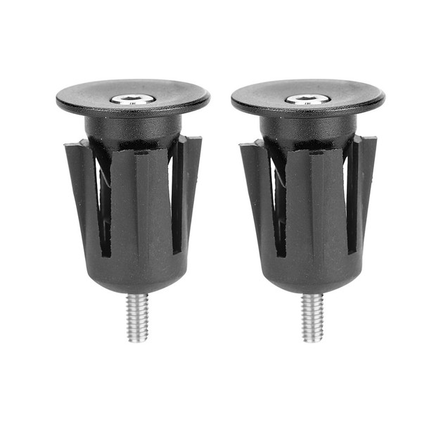 Aluminum Alloy Bike Grips Bar End Caps Plug for Mountain Bike Road Bicycle Handlebar (Black)