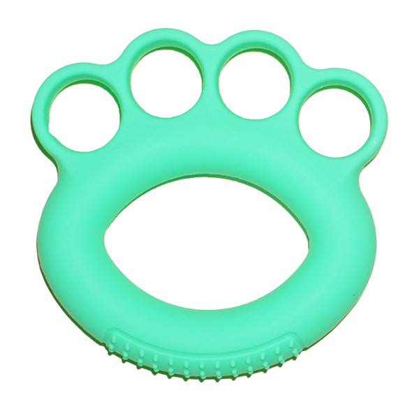 Silicone Grip Trainer Ring Flexible Finger Stretcher Exercise Strengthener for Children Students Hand Training Green