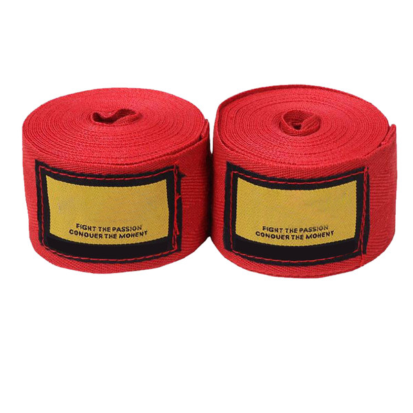 2 PCS Boxing Bandage Sports Kickboxing Hand Wraps Thai Boxing Fighting Bandage Gloves Protector Red