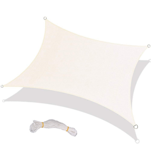 Sail Shade Rectangle Polyester Oxford Cloth Orange Red Sun Shade Sail for Backyard Yard Deck Patio Garden 2.5x2.5m