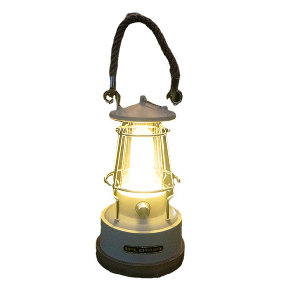 Vintage LED Camping Lantern Battery Operated Camping Tent Lights Outdoor Portable Camping Light for Picnic Emergency