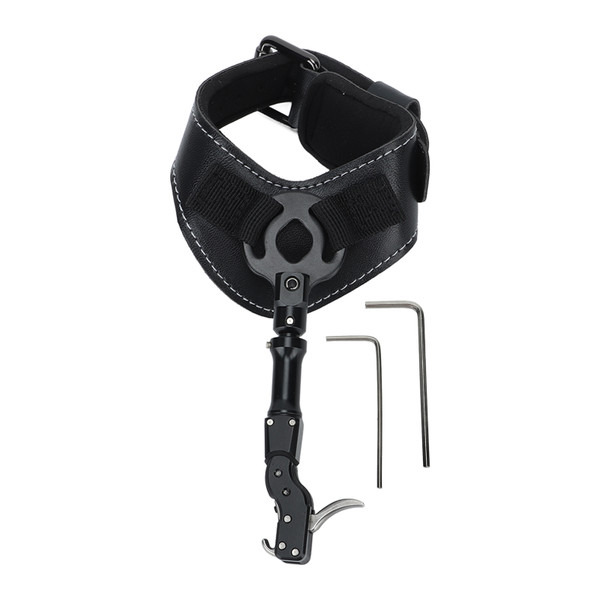 Archery Compound Bow Release Aid Trigger Bow Arrow Wrist Wristband Spreader Composite Pulley Bow Archery Accessories Black