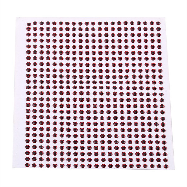500 x 3D Eyes Fly Tying Crafts Fishing Eyes For DIY Lure Baits Making (red,4mm)