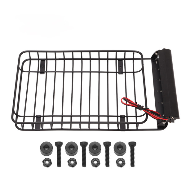RC Car Roof Luggage Rack with LED Strip for Axial Scx10 90046 Remote Contrl Car Accessories