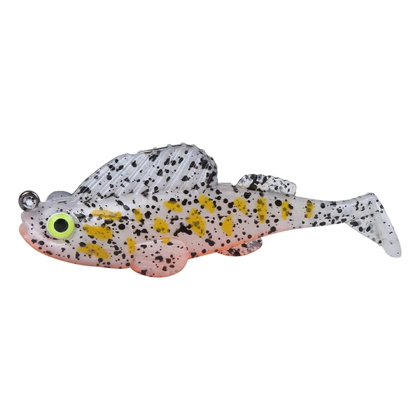 7cm Artificial Simulation Mudskipper Soft Fishing Lure Bait Anti Hanging T Tail Mandarin Fish(Lure Bait leopard print)