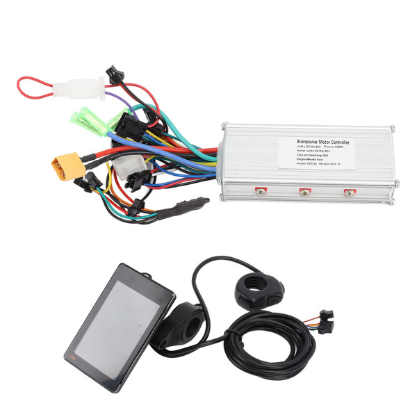 Electric Bike Brushless Controller M6T LCD Display 36/48V 500W ABS Aluminum Alloy Scooter Controller Set