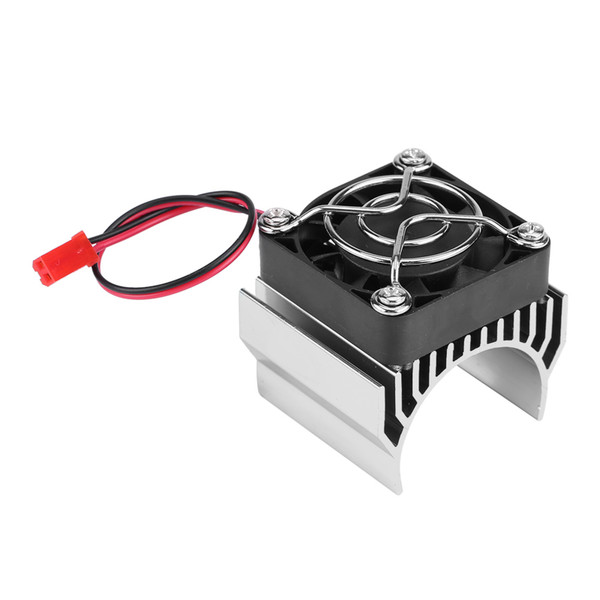 Heat Sink With Cooling Fan for 1/10 Scale Electric RC Car 540 / 550 / 3650 Motor (Silver)