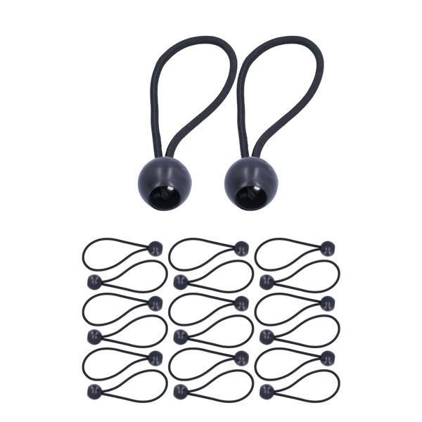 20pcs Elastic Ball Bungee Cords Heavy Duty Stretch Rope with Ball Ties for Canopies Tarps