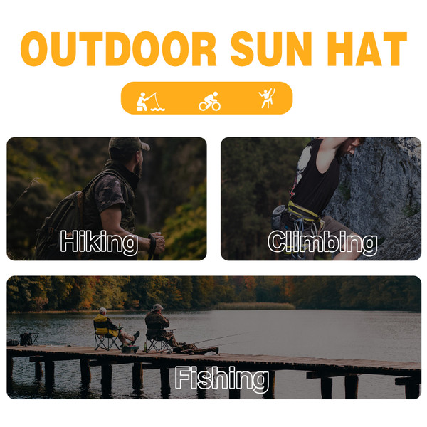 Sun Hat Wide Brim UV Protection Foldable Bucket Hat for Fishing Hiking Camping
