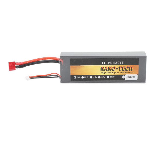 7.4V 2S 50C 3300mAh Lithium Battery Remote Control Toy Car Battery Replacement for 1/8 1/10 RC Car Truck