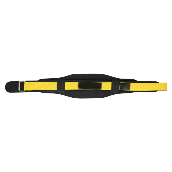 Sports Weightlifting Belt Breathable Sweat Absorbing Adjustable Tightness Waist Protection Belt Black and Yellow L (2.6‑3.0 Feet Waist 33‑40)