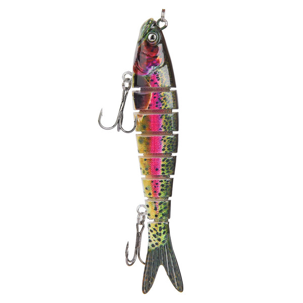 10cm Multi Sections Artificial Fishing Lure Bait Sea Fishing Tackle Sinking Wobblers with Hook6#