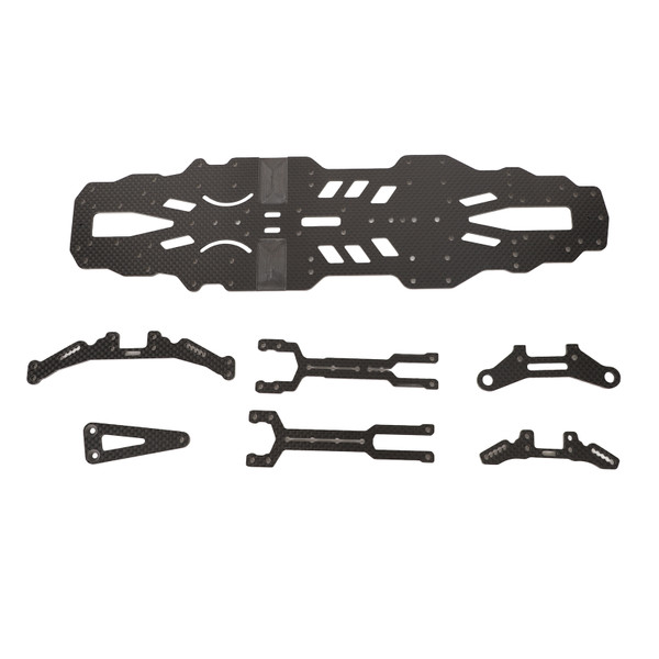 RC Car Chassis Plate High Flexibility Carbon Fiber Chassis Plate Accessory for SNRC R3G 1:10 RC Station Wagon Black