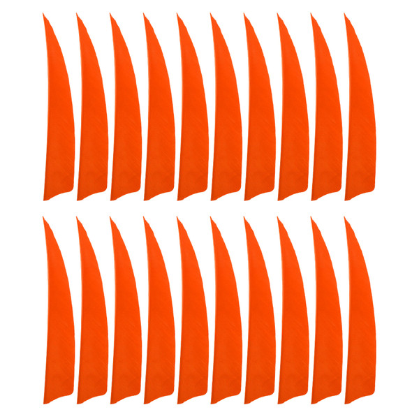 20pcs Feather Fletching High Speed Stable Flight Archery Arrows for Outdoor Arrows 4 Inch Orange