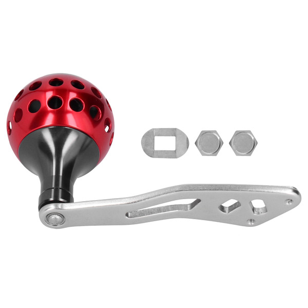Round Hole Single Rocker Lowprofile Reel Fishing Reels Conversion Handle with Hole(red )