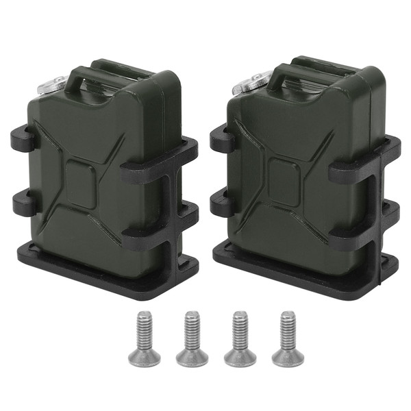 1 Pair RC Car Simulated Fuel Tank Mount Mini Oil Can for 1/8 1/10 RC Crawler Car Decoration Accessory Dark Green