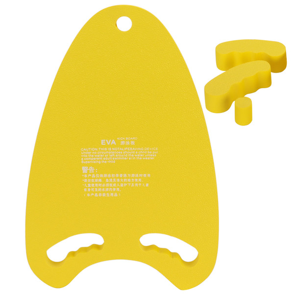 Swimming Floating Board Pool Training Safe Kickboard with Handle for Kids and AdultsYellow