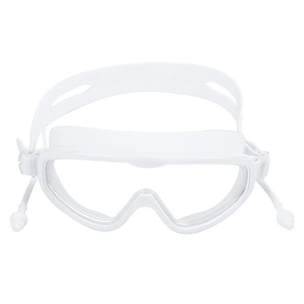 Kids Swimming Goggles with Earplug Waterproof AntiFog High Definition Diving Goggles(White High Definition )