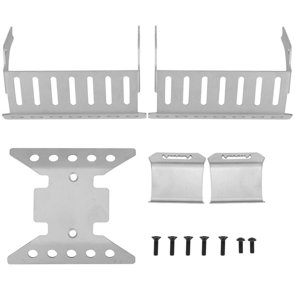 5pcs / Set Stainless Steel Axle Protective Plates Bottom Chassis Armor for Axial SCX10 III AXI03007 RC Crawler