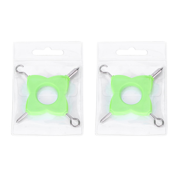 2PCS Green 4 in 1 Multifunction Outdoor Fishing Puller Knot Tool Fish Device Tackle Accessory