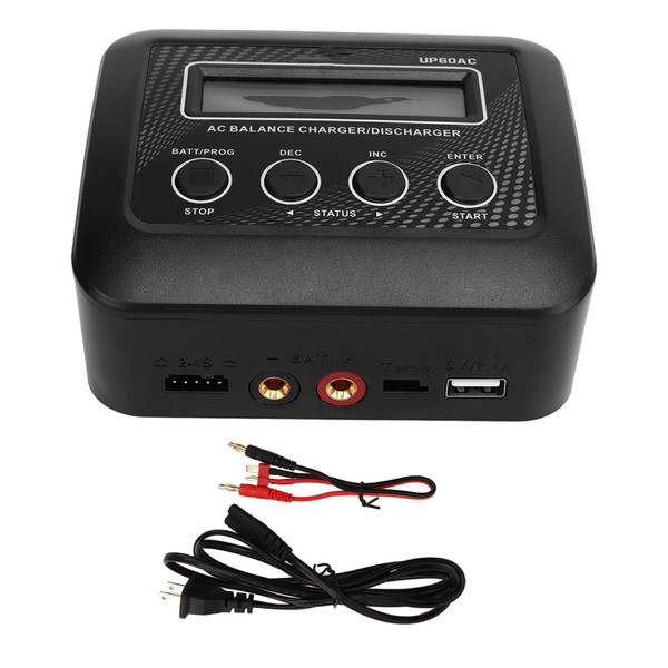 Battery Charger 60W Digital Display Battery Balance Charger for LiPo LiFe LiIo LiHV NiCd NiMH  AC100‑240V