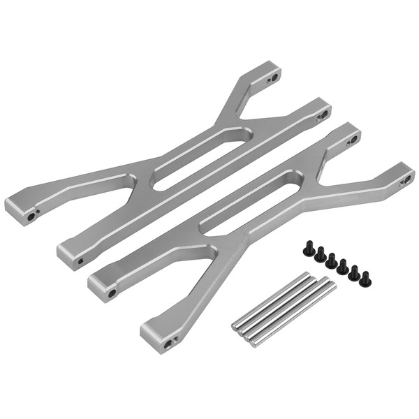 Aluminium Alloy Front Rear Upper Suspension Arms for Traxxas X MAXX 1/5 RC Car (Titanium Gray)