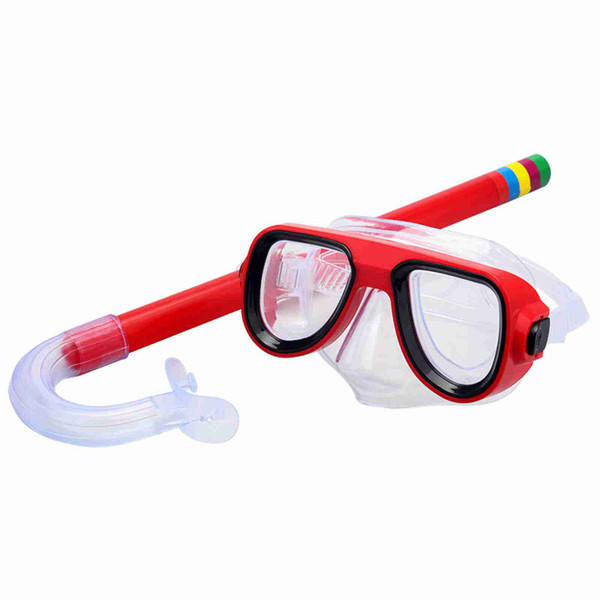 Kids Snorkel Set, Kids Swimming Goggles, Diving Mask for Children, Eco-friendly Material Kids Diving Mask Snorkel Set, Protects Eyes Nose from Sea Salt Chlorine Ideal for Swimming Snorkeling Bright Colors