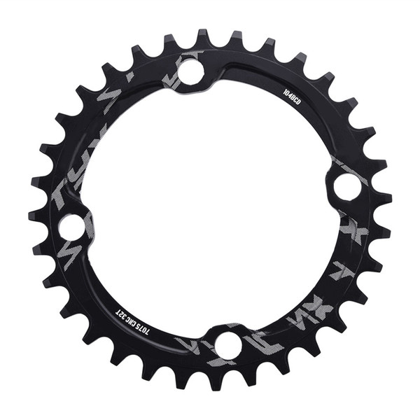 32/34/36/38T BCD 104 Mountain Bike Steel Single Crank Chain Ring Repair Parts (Black 32T)