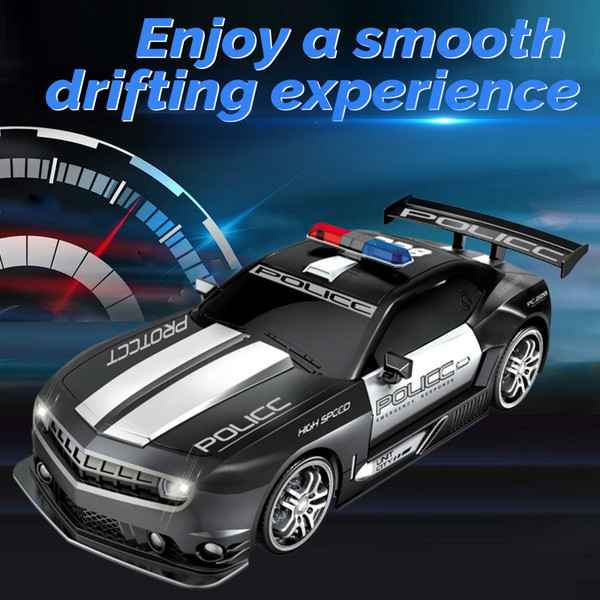 Remote Control Drift Car Remote Control Police Car Large Size Remote Control Car 1/12 2.4GHz Remote Control Race Car with Light Kids Gift for Children Boys Girls 3 Battery