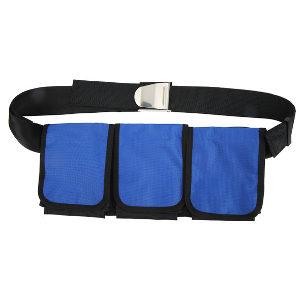 Diving Weight Belt Snorkeling 3 Pocket Weight Belt Quick Release Metal Buckle for Underwater Sports AdventureBlue