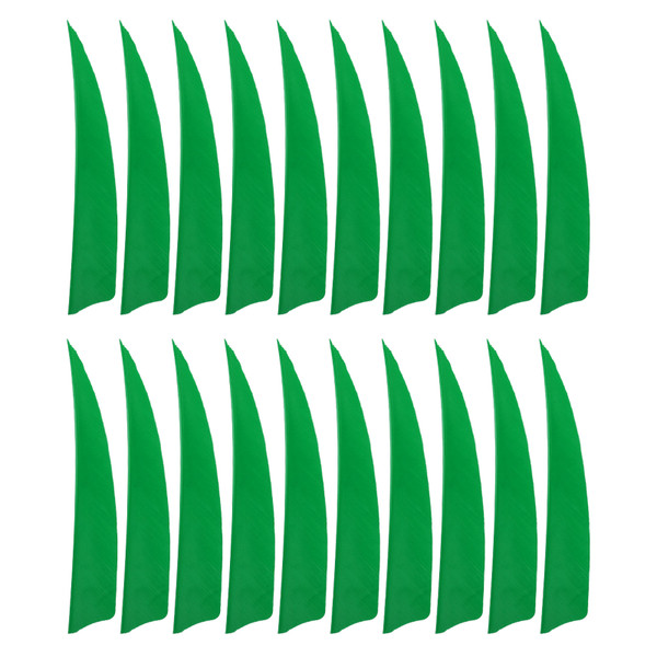 20pcs Feather Fletching High Speed Stable Flight Archery Arrows for Outdoor Arrows 4 Inch Green