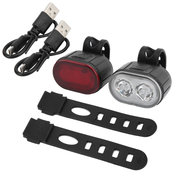 Bike LED Tail Light Front Light USB Rechargeable Cycling Safety Front Rear Lights Set
