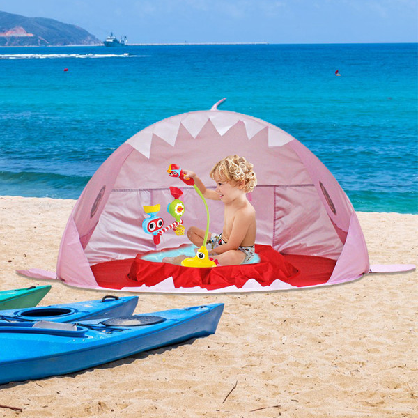 Pop Up Shark Tent Outdoor Baby Beach Tent Children Sun Protection Beach Tent