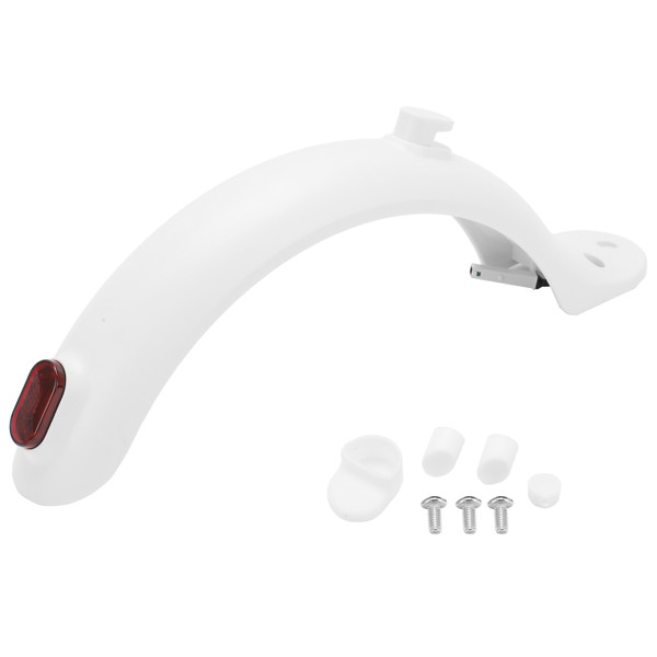 Electric Scooter Rear Fender Mugguard with Hook and Taillight for Xiaomi Mijia M365 AccessoriesWhite