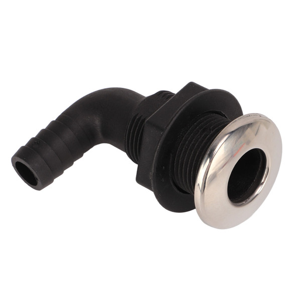 3/4in Marine Elbow Outlet Nylon Hull Hose Connector Marine Hardware Accessories Black