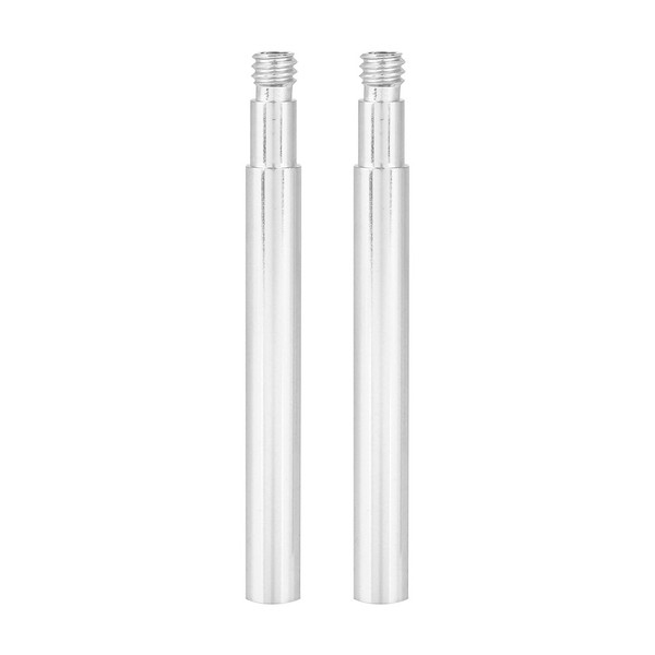 2Pcs 60mm Bicycle Presta Valve Extender Inner Tyre Valves Extension (Silver)