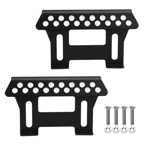 2Pcs Metal Side Pedal Plate Step Sliders Climber Car Parts Fit for Axial SCX10 1/10 RC Tracked VehicleBlack