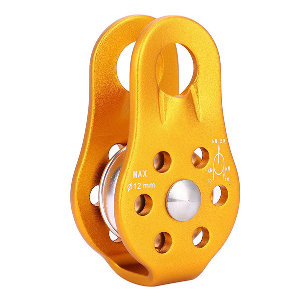 Aluminium Magnesium Alloy Heavy Duty Single Swivel Rope Pulley Block Climbing Safety Equipment