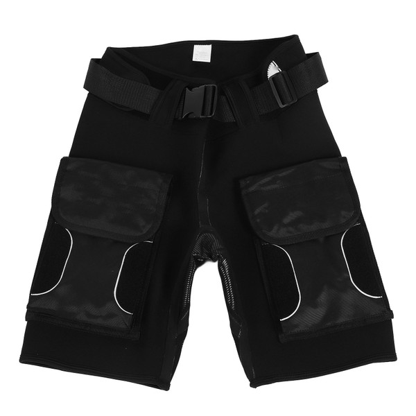 YONSUB Diving Tech Shorts with Pockets High Waist Keep Warm Stretchy Neoprene Short Pants for Scuba Diving Surfing Snorkeling Black XS
