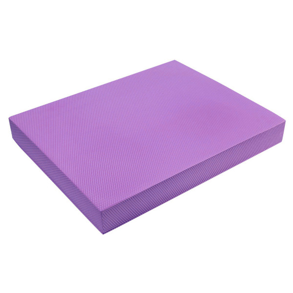 TPE Balance Training Foam Pad Flat Support Soft Cushion High Rebound Exercise Fitness Yoga Mat Dark Rattan Purple