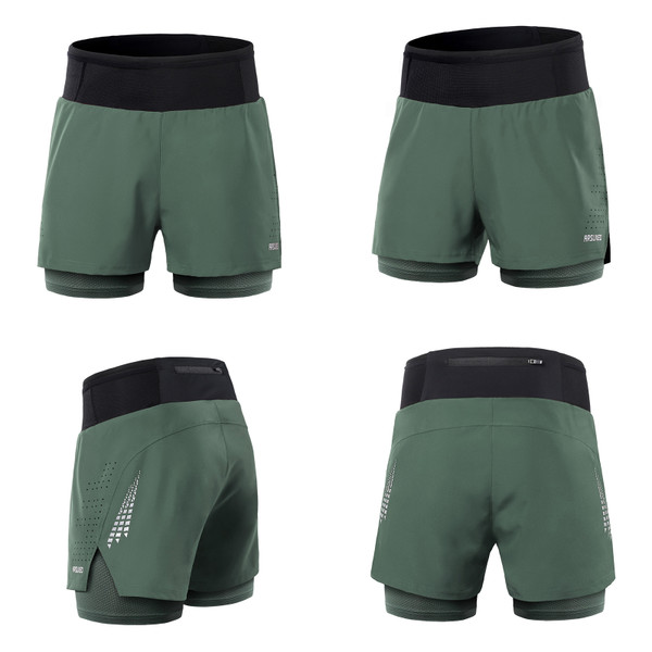 Men 2 in 1 Running Shorts High Waist Athletic Shorts Sport Shorts Workout Shorts with Pockets for Gym Jogging Tennis