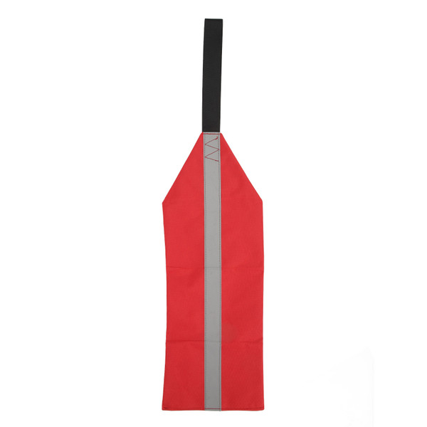 Red Safety Flag with Reflective Strip Oxford Cloth Warning Flag for Kayak Canoe Tow Travel