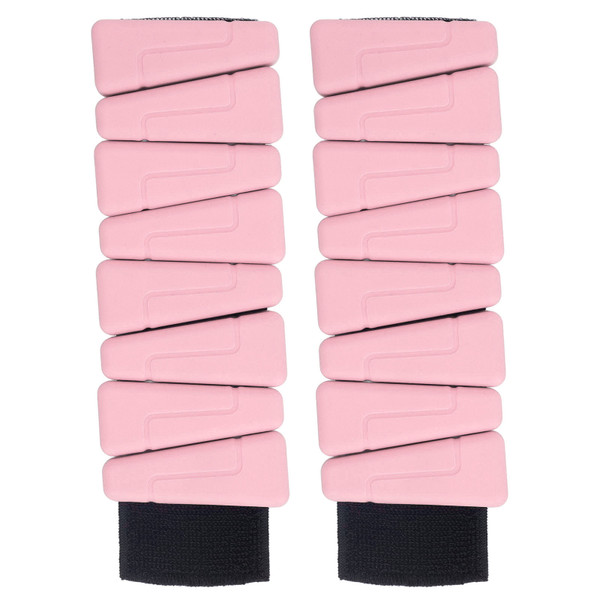 1 Pair Resin Weight Bearing Bracelet Adjustable Wrist Ankle Weights Belt for Fitness Sports Pink