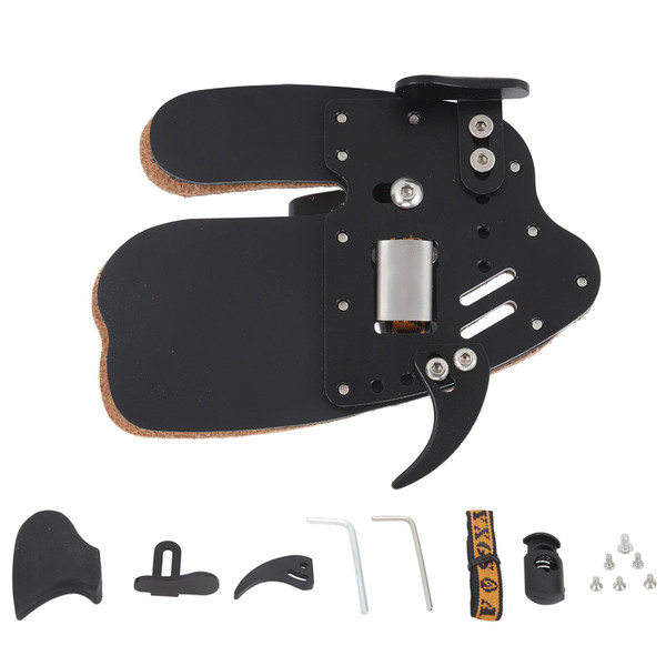 Archery Finger Tab Comfortable Grip Ergonomic Design Anti Slip Recurve Bows Finger Tab for Games Archery Sports L