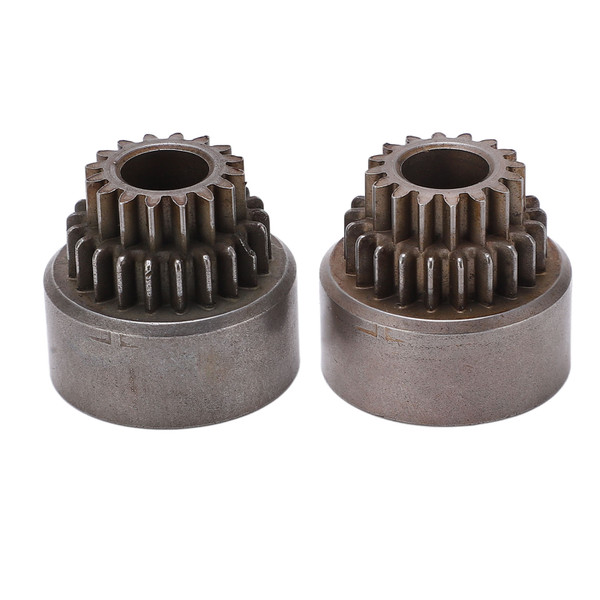 2pcs 02023 Steel Clutch Bell Double Gears for HSP 94122 94166 1/10 RC Car Upgrade Parts