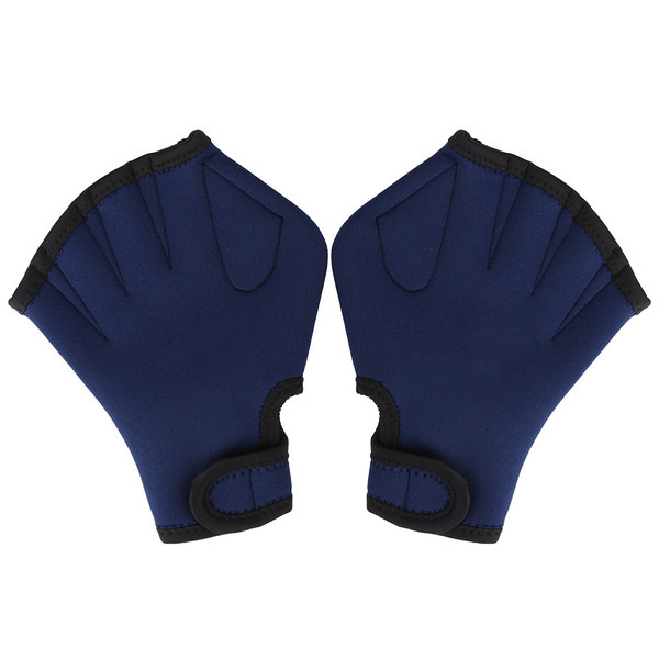 Adults Children Diving Swimming Webbed Gloves Training Equipment Supplies for Man WomanDark Blue