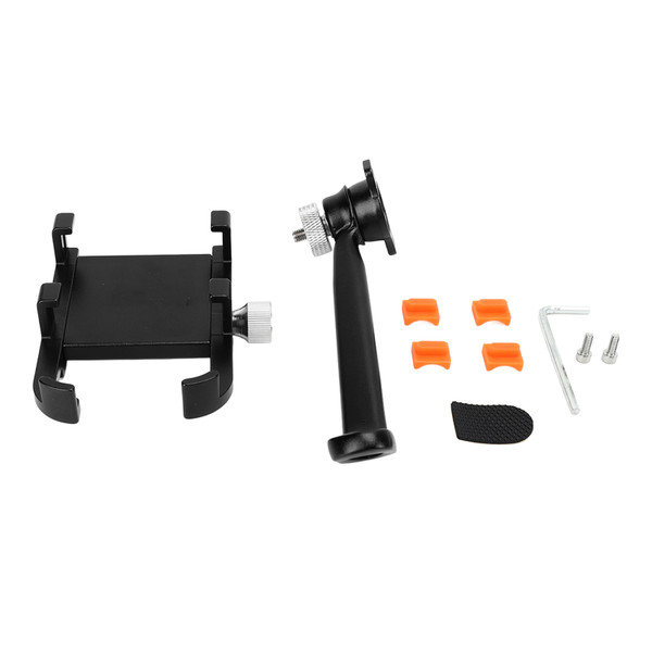 Bike Cellphone Holder 360 Degree Rotation Shockproof Adjustment Width Bike Mobile Phone Bracket for 4.2 to 6.8in Phones Black