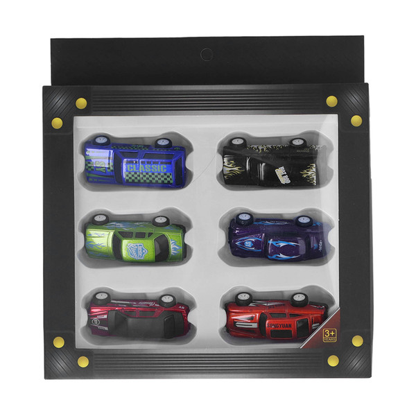 6Pcs Pull Back Cars Toys Set Zinc Alloy Pull Back Racing Car Model Toy for Over 3 Years Old