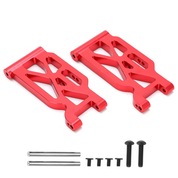 2Pcs RC Front Swing Arm Aluminium Alloy Remote Control Car Metal Upgrade Parts for WLtoys 104001 1/10 RC CarRed